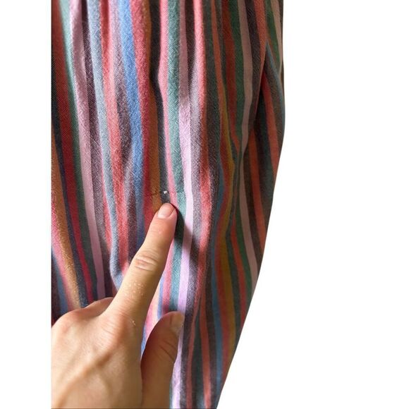 Madewell Scoop Neck Tank Dress size XS Mini Striped pink Sleeveless - Picture 10 of 10